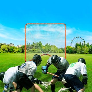 Portería de Lacrosse, Red de Lacrosse de 6' x 6', Equipo de Entrenamiento de Lacrosse con Estructura de Acero para el Jardín, Portátil con Bolsa de Transporte, Montaje Rápido y Fácil, Perfecto par...