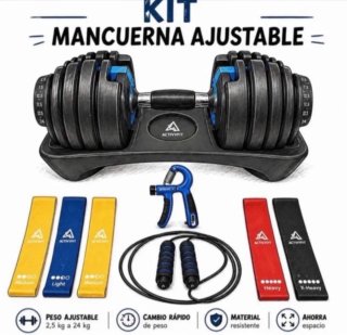 Mancuernas Ajustables 2.5kg-24kg Kit Completo