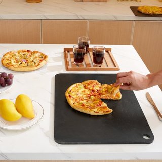 Pizza Steel, placa de acero para pizza de 20" x 14" x 3/8" para horno, piedra para hornear pizza de acero al carbono pre-sazonada con 20 veces más conductividad, sartén para pizza resistente a la ...