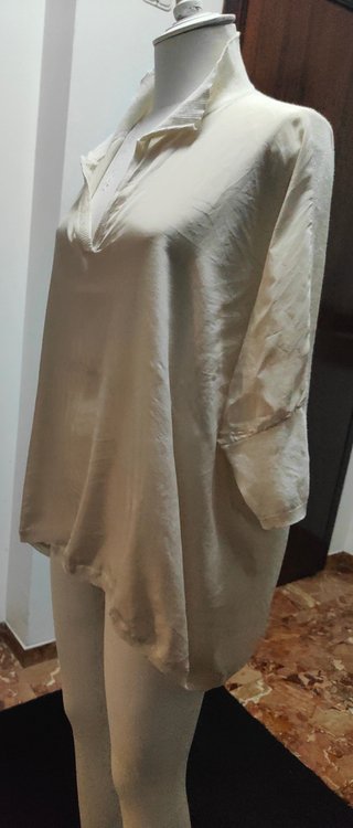 Maglietta Ainos Beige Collo V