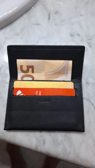 Tarjetero Loewe Piel Negro