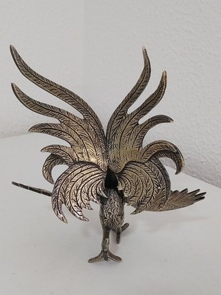 Figura de Gallo en Bronce Vintage