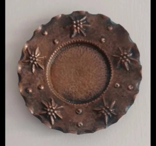 Piatto decorativo in rame