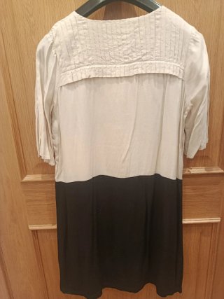 Vestido Indi & Cold blanco y negro Talla L