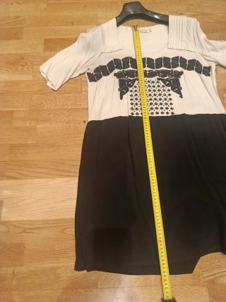 Vestido Indi & Cold blanco y negro Talla L