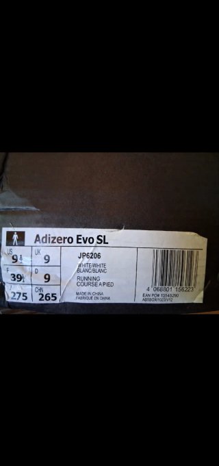 Adidas Adizero Evo SL Blancas Negras