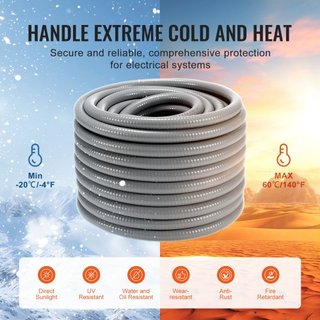Conducto Eléctrico Flexible de PVC a Prueba de Líquidos de 19,1 mm (3/4 pulgada) 30,5 m No Metálico
