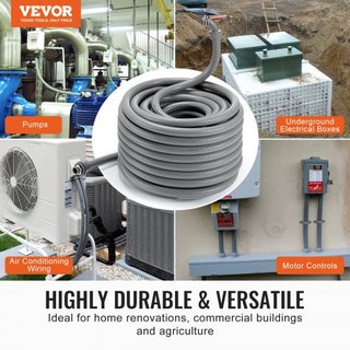 Conducto Eléctrico Flexible de PVC a Prueba de Líquidos de 19,1 mm (3/4 pulgada) 30,5 m No Metálico