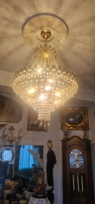 Lámpara de cristal de roca auténtico