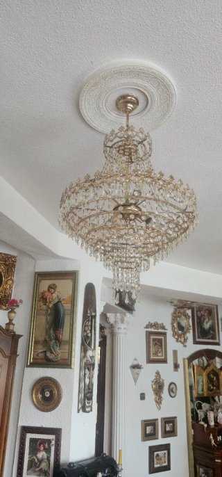 Lámpara de cristal de roca auténtico