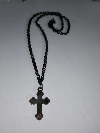 Collar Gótico Cruz Negro