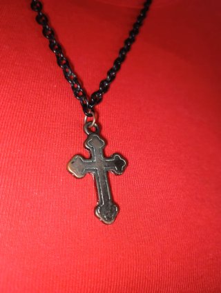 Collar Gótico Cruz Negro