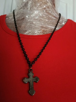 Collar Gótico Cruz Negro