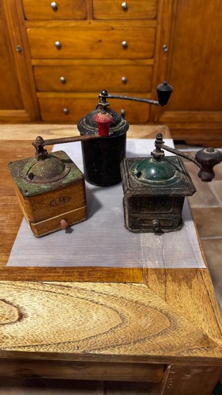 Molinos de café antiguos (Set de 3)