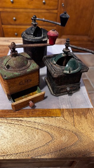 Molinos de café antiguos (Set de 3)