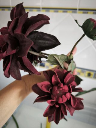Flores artificiais grandes decorativas