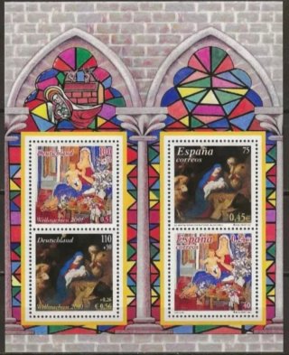 ESPAÑA / ALEMANIA 2001 NAVIDAD FILATELIA SELLOS