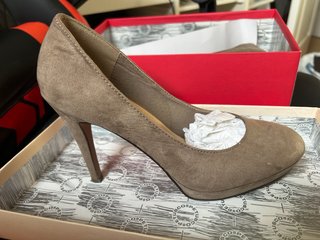Zapatos de tacón beige/marrón