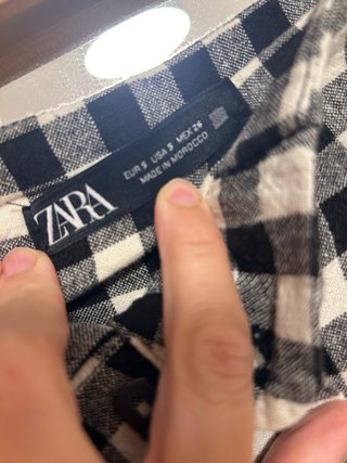 Bermuda Zara cuadros vichy Talla S