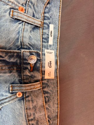 Mango Falda estilo hilos Deshilachados Talla M