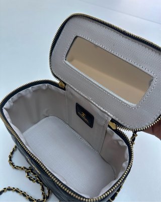 Borsa Chanel Vanity Case Nera Oro