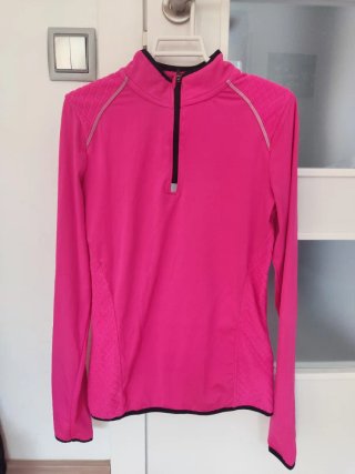 Chaqueta deportiva rosa cremallera