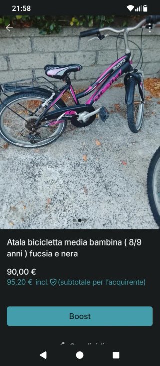 Bicicletta bambina Atala