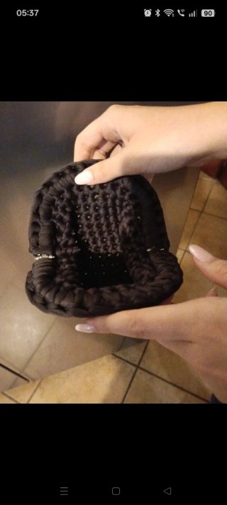 Mini Pochette clunch Marrone Fatta a Mano