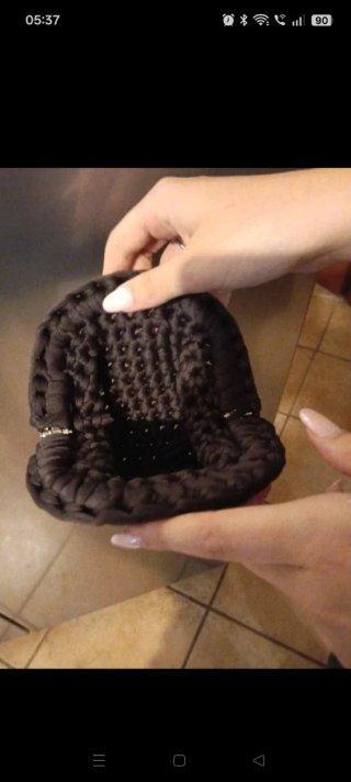 Mini Pochette clunch Marrone Fatta a Mano