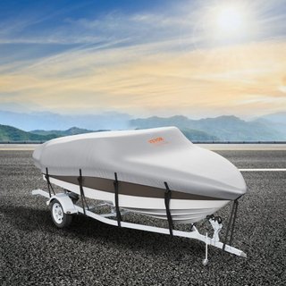 Cubierta de Barco, Cubierta de Barco Impermeable Remolcable de 5180-5790 mm, 600D Oxford de Grado Marino con Cubierta para Motor y Correas de Hebilla, para Barco V-Hull, Tri-Hull, Barco de Pesca E...
