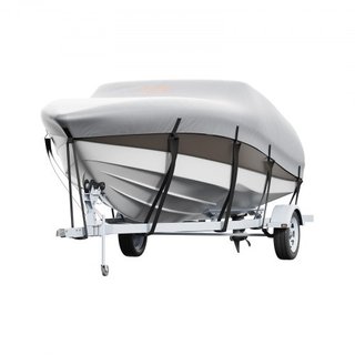 Cubierta de Barco, Cubierta de Barco Impermeable Remolcable de 5180-5790 mm, 600D Oxford de Grado Marino con Cubierta para Motor y Correas de Hebilla, para Barco V-Hull, Tri-Hull, Barco de Pesca E...