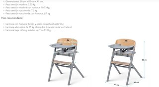 Trona Kinderkraft Livy para bebés