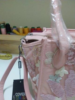 Borsa Coveri World Rosa Floreale
