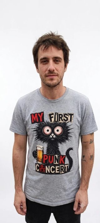Camiseta My First Punk Concert Gato
