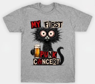 Camiseta My First Punk Concert Gato