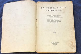 Libro la poesía lírica Asturiana del año 1923