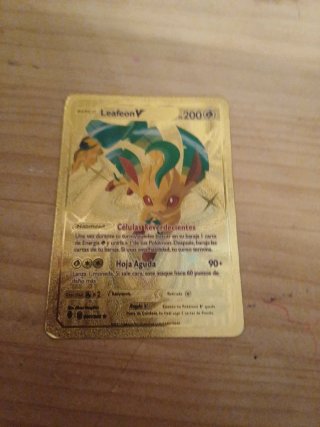 Carta Pokémon Leafeon V Dorada