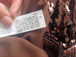 Minifalda Zara lentejuelas marrón S