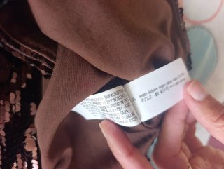 Minifalda Zara lentejuelas marrón S