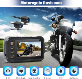 NUEVO! (77€) Dash Cam Moto Pantalla 3 IP67