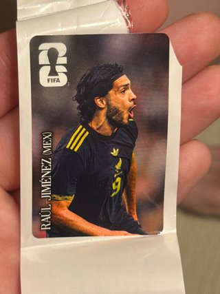 Cromo Panini Coca-Cola Raúl Jiménez