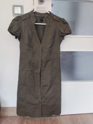 Vestido Mango Verde Militar