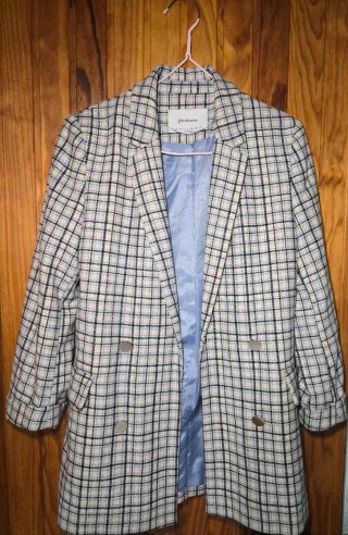 Blazer de Stradivarius, cuadros, XS