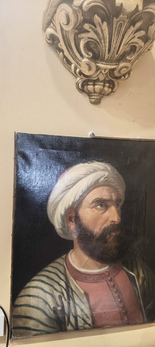 Quadro a olio di uomo arabo