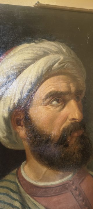 Quadro a olio di uomo arabo