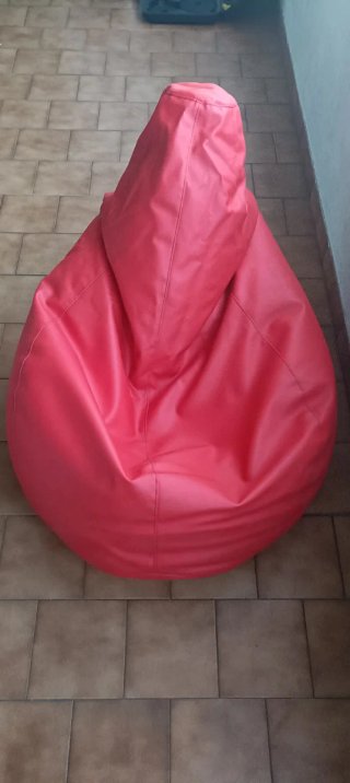 Puf pera XL rojo
