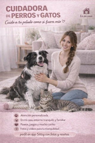 Cuidadora mascotas con reseñas