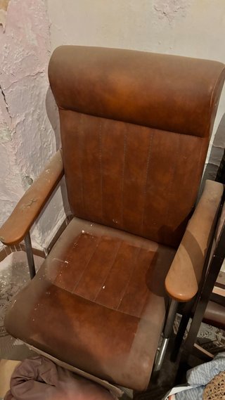 Sillón vintage cuero marrón