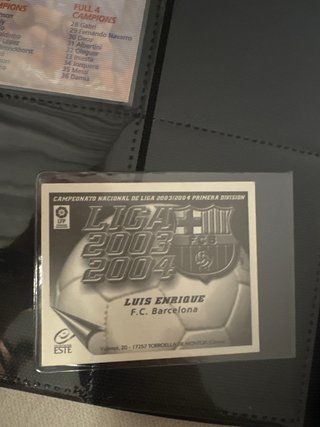Carta da collezione Luis Enrique F.C. Barcelona 2003-2004