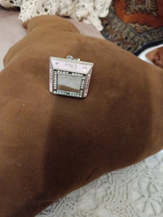Portachiavi Dior con specchio e cristalli
